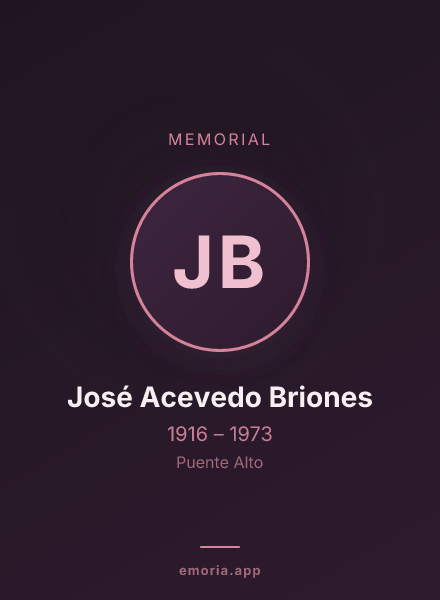 Memorial portrait of José Acevedo Briones