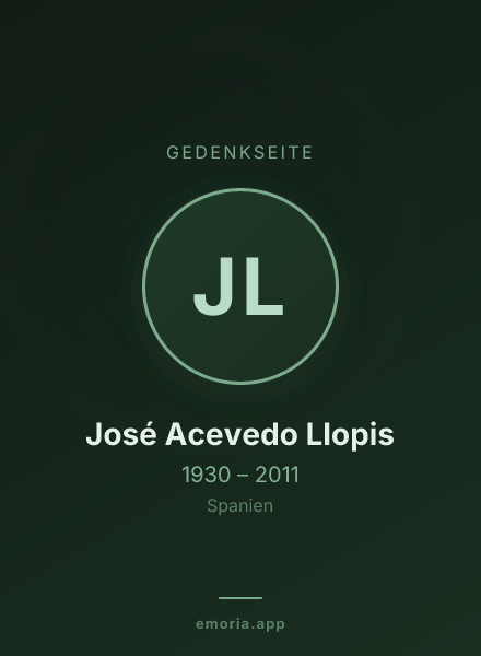 Gedenkportrait von José Acevedo Llopis