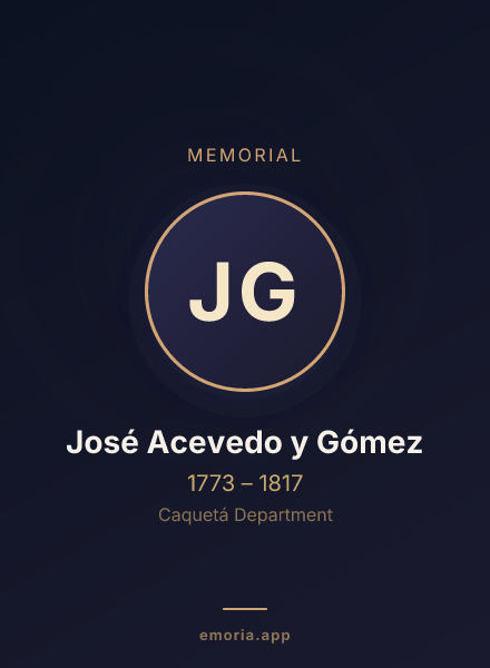 Memorial portrait of José Acevedo y Gómez