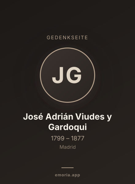 Gedenkportrait von José Adrián Viudes y Gardoqui