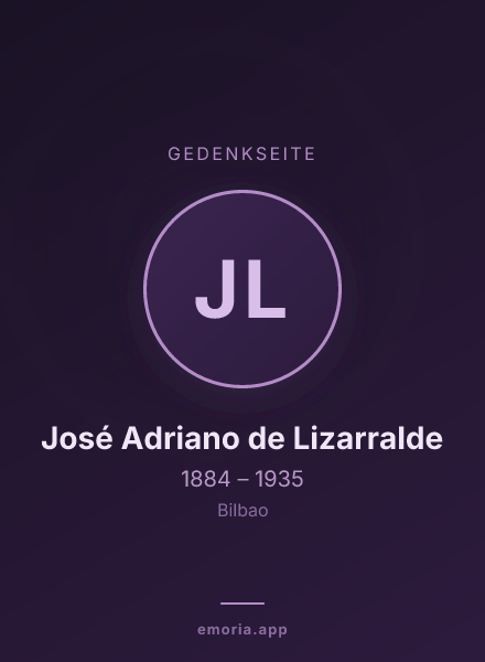 Gedenkportrait von José Adriano de Lizarralde