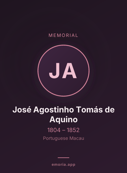 Memorial portrait of José Agostinho Tomás de Aquino