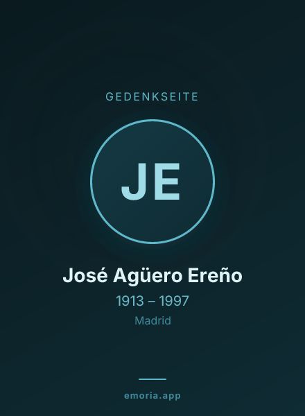 Gedenkportrait von José Agüero Ereño