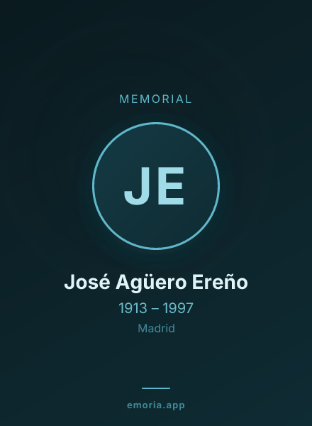 Memorial portrait of José Agüero Ereño
