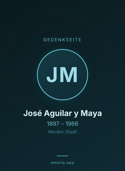 Gedenkportrait von José Aguilar y Maya
