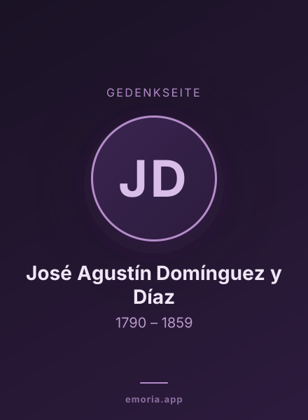 Gedenkportrait von José Agustín Domínguez y Díaz