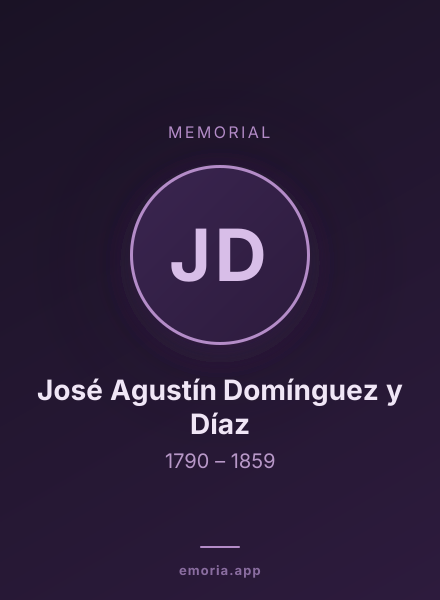 Memorial portrait of José Agustín Domínguez y Díaz