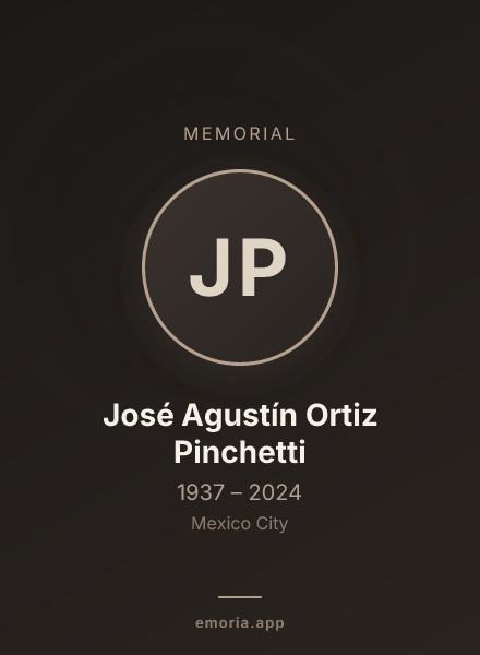 Memorial portrait of José Agustín Ortiz Pinchetti