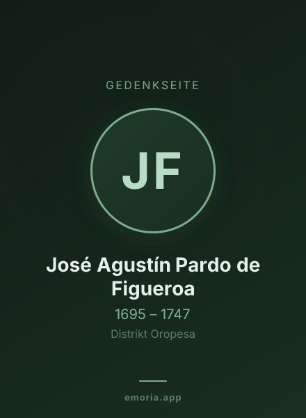Gedenkportrait von José Agustín Pardo de Figueroa