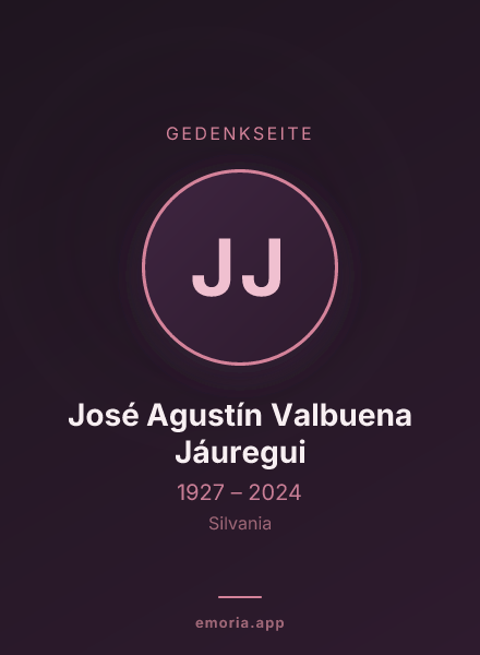 Gedenkportrait von José Agustín Valbuena Jáuregui
