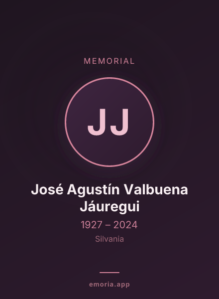 Memorial portrait of José Agustín Valbuena Jáuregui