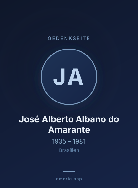 Gedenkportrait von José Alberto Albano do Amarante