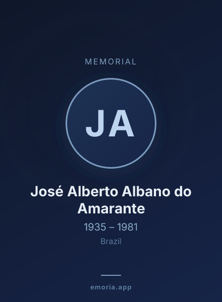 Memorial portrait of José Alberto Albano do Amarante