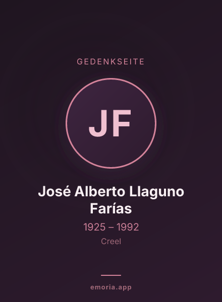 Gedenkportrait von José Alberto Llaguno Farías