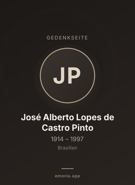 Gedenkportrait von José Alberto Lopes de Castro Pinto