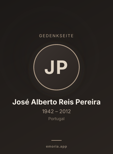 Gedenkportrait von José Alberto Reis Pereira