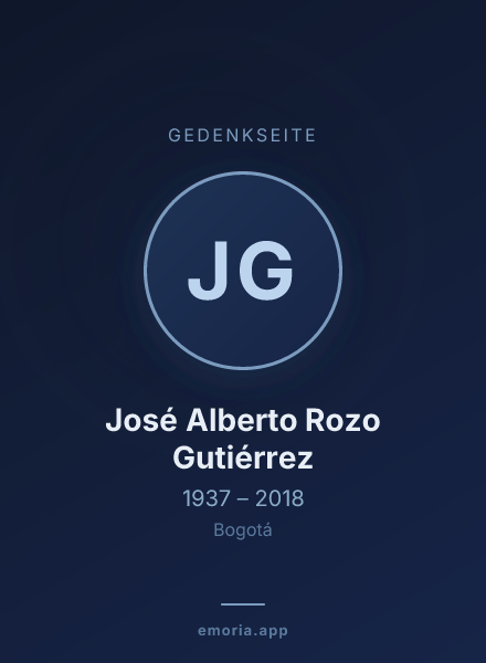 Gedenkportrait von José Alberto Rozo Gutiérrez