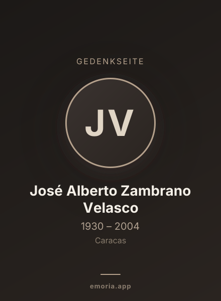 Gedenkportrait von José Alberto Zambrano Velasco