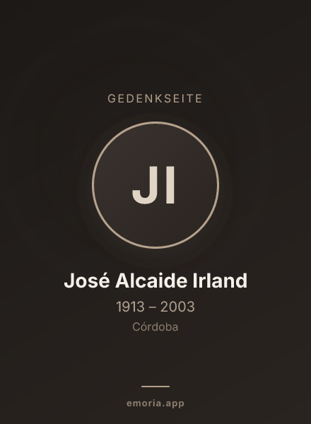 Gedenkportrait von José Alcaide Irland