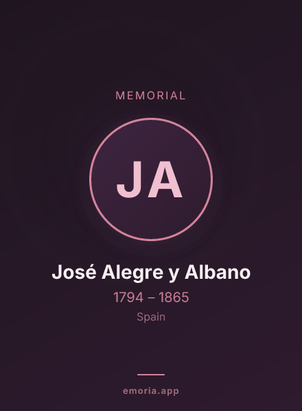 Memorial portrait of José Alegre y Albano