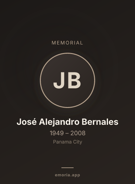 Memorial portrait of José Alejandro Bernales