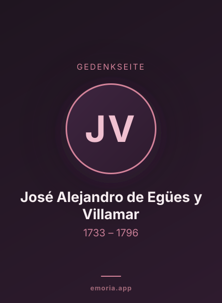 Gedenkportrait von José Alejandro de Egües y Villamar