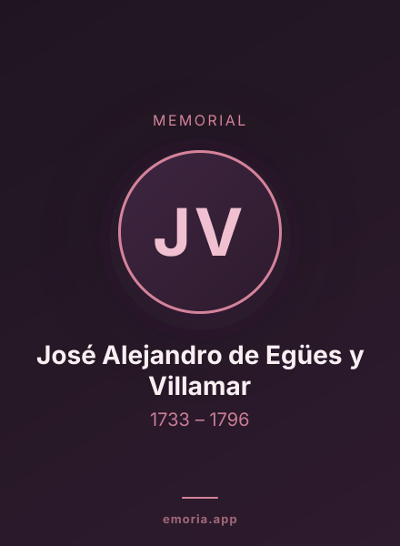 Memorial portrait of José Alejandro de Egües y Villamar