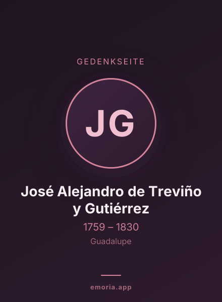 Gedenkportrait von José Alejandro de Treviño y Gutiérrez