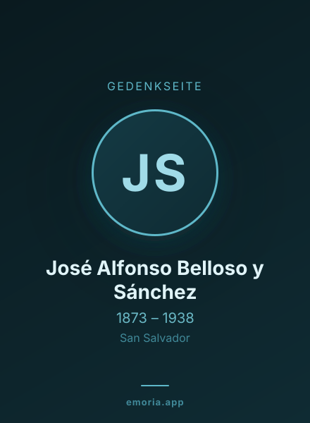 Gedenkportrait von José Alfonso Belloso y Sánchez