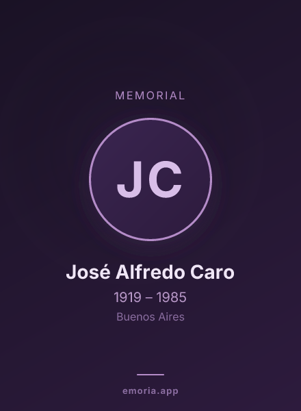 Memorial portrait of José Alfredo Caro