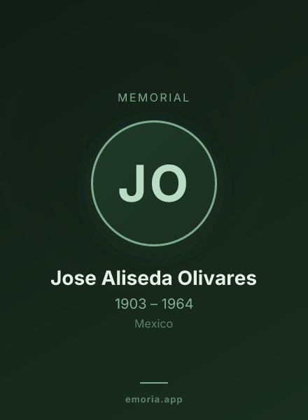 Memorial portrait of Jose Aliseda Olivares