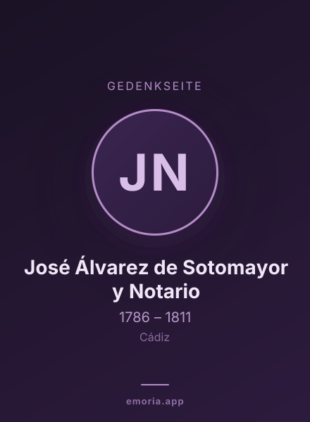 Gedenkportrait von José Álvarez de Sotomayor y Notario