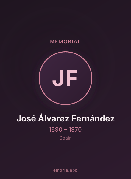 Memorial portrait of José Álvarez Fernández