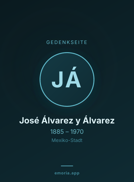 Gedenkportrait von José Álvarez y Álvarez