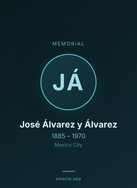 Memorial portrait of José Álvarez y Álvarez
