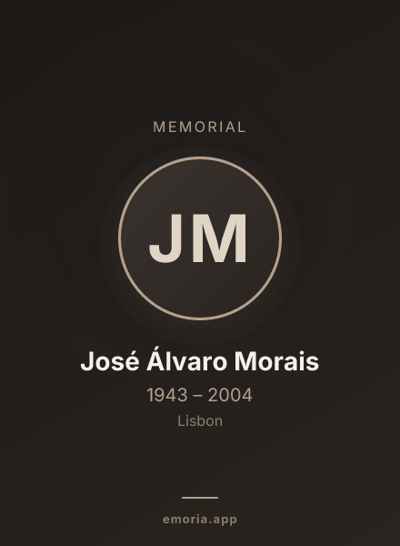 Memorial portrait of José Álvaro Morais