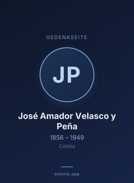 Gedenkportrait von José Amador Velasco y Peña