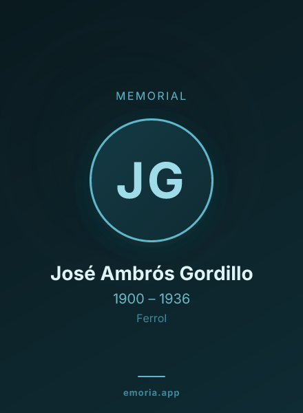 Memorial portrait of José Ambrós Gordillo