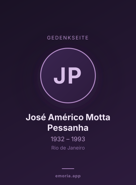 Gedenkportrait von José Américo Motta Pessanha