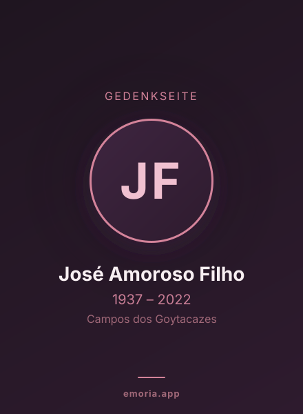 Gedenkportrait von José Amoroso Filho