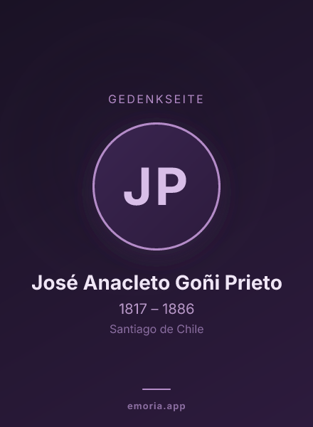 Gedenkportrait von José Anacleto Goñi Prieto