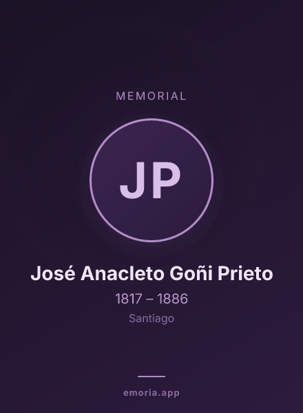 Memorial portrait of José Anacleto Goñi Prieto