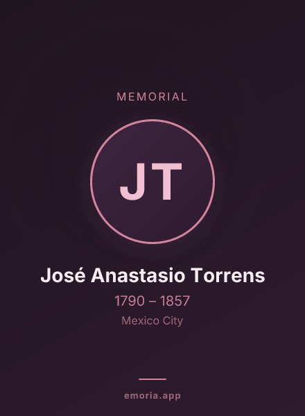 Memorial portrait of José Anastasio Torrens