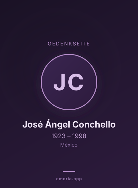 Gedenkportrait von José Ángel Conchello