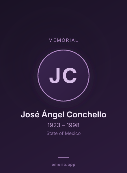 Memorial portrait of José Ángel Conchello