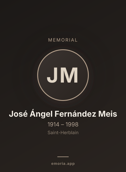 Memorial portrait of José Ángel Fernández Meis