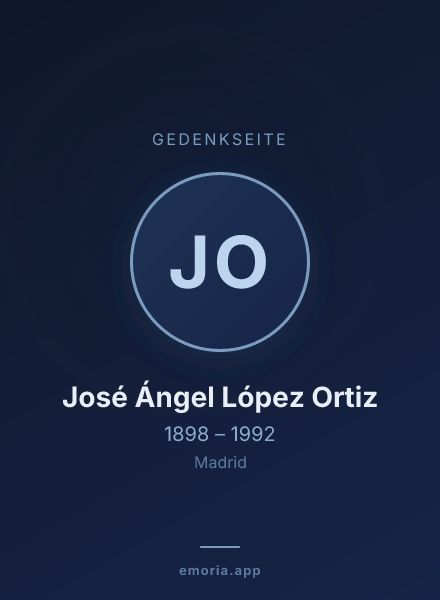 Gedenkportrait von José Ángel López Ortiz