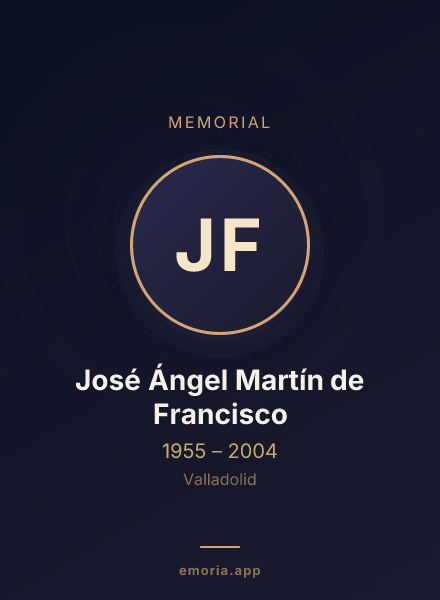Memorial portrait of José Ángel Martín de Francisco
