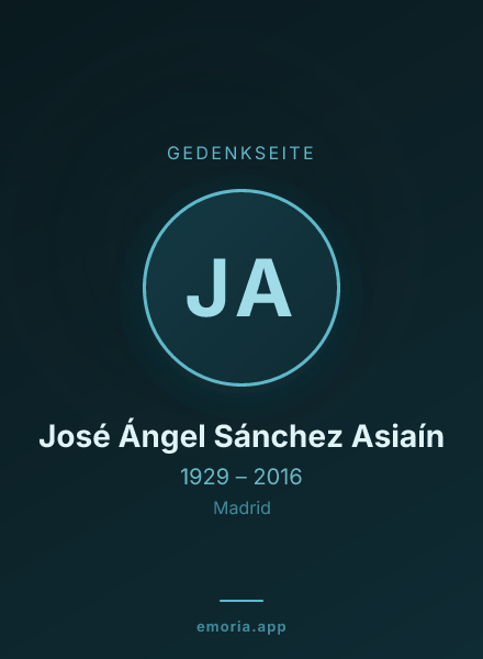 Gedenkportrait von José Ángel Sánchez Asiaín