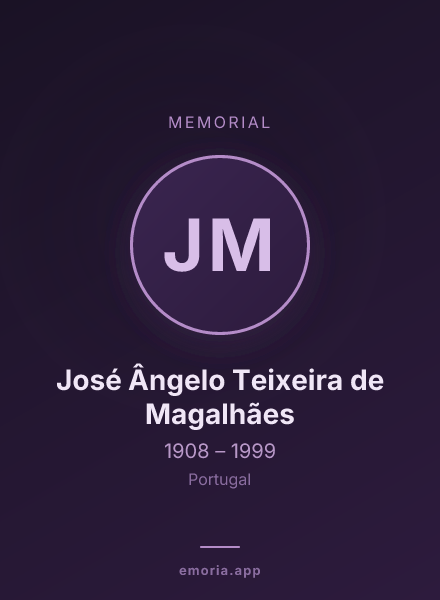 Memorial portrait of José Ângelo Teixeira de Magalhães